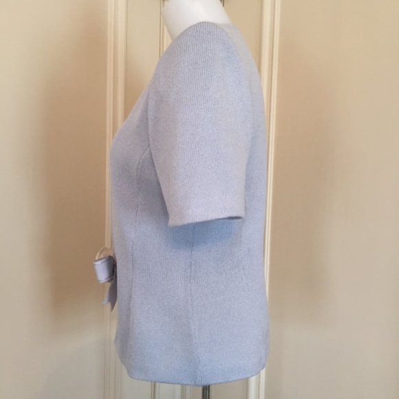 ST. JOHN COLLECTION knit jacket, blue, size 8 - Picture 2 of 12
